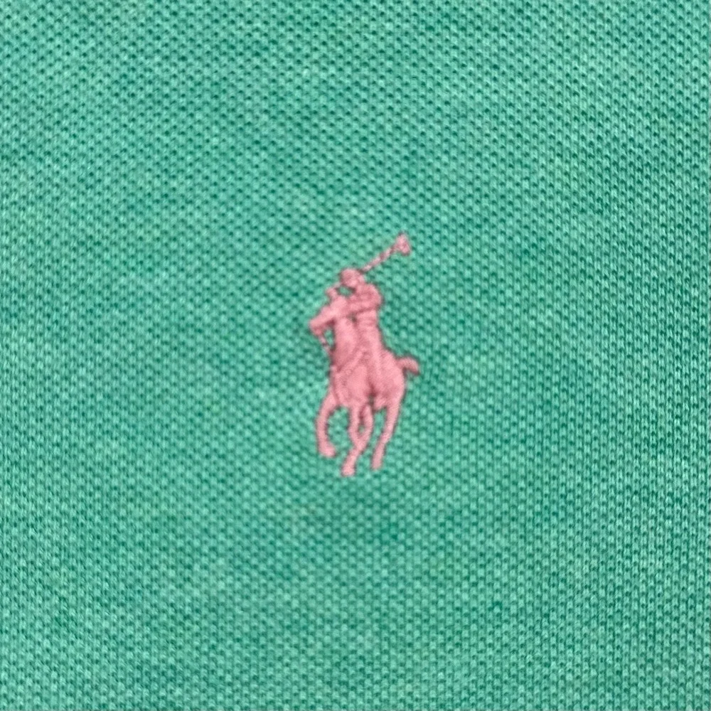 Polo Ralph Lauren Polo Shirt Mens XXL Green Classic Fit Iconic Mesh Pink Pony